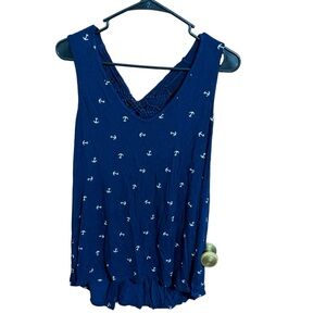 Women’s Maurice’s Navy Anchor Tank Plus size 0
